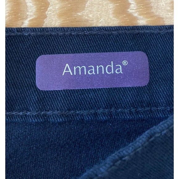 NWT Gloria Vanderbilt Amanda Tapered Leg Jeans Size 16 Women’s Black - Picture 4 of 12